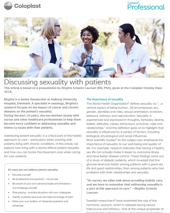 Att diskutera sexualitet med patienterna